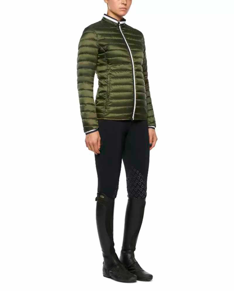 Ultralight padded olive green jacket for women - Cavalleria Toscana