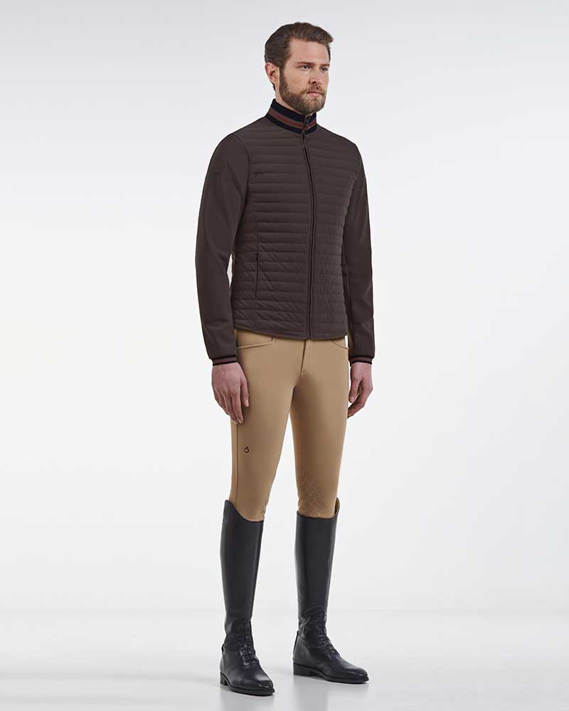 Men's Dark Brown-Grey Down Jacket/Vest – Cavalleria Toscana