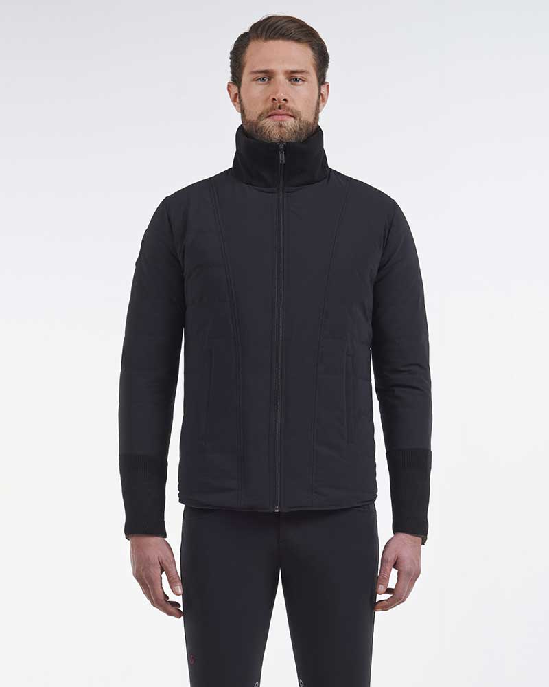 Abrigo de plumas reversible (negro y caqui) para hombre - Cavalleria Toscana