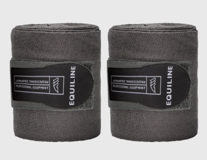 Pack de 2 vendas de descanso gris oscuro para caballo - Equiline