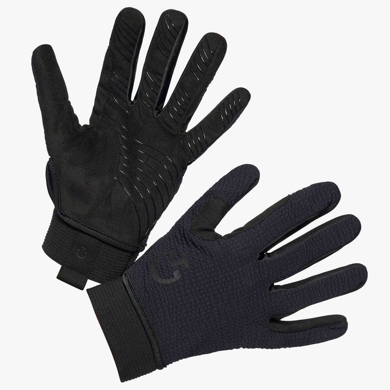 Technical riding gloves with grip in black - Cavalleria Toscana