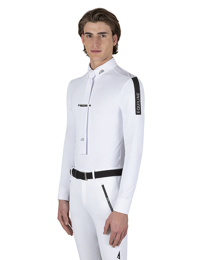 Polo de compétition blanc pour homme - Equiline