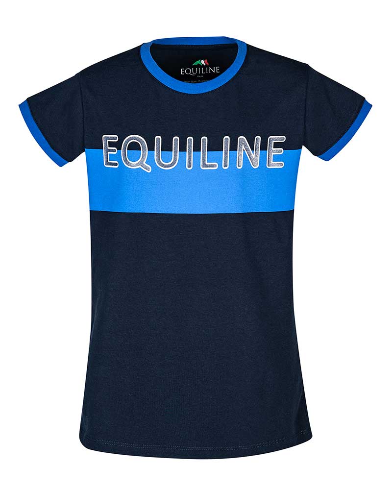 Navy and royal blue short sleeve t-shirt junior unisex Flash - Equiline