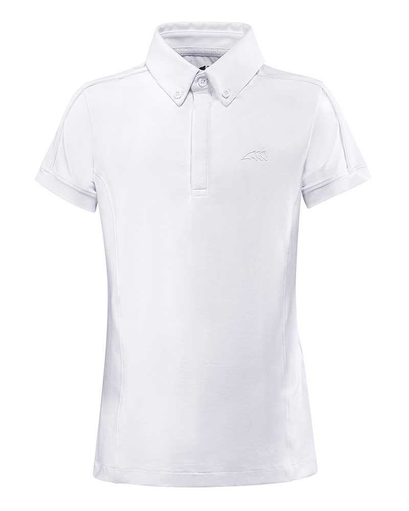 White Short-Sleeve Competition Polo for Boys - Joshua - Equiline