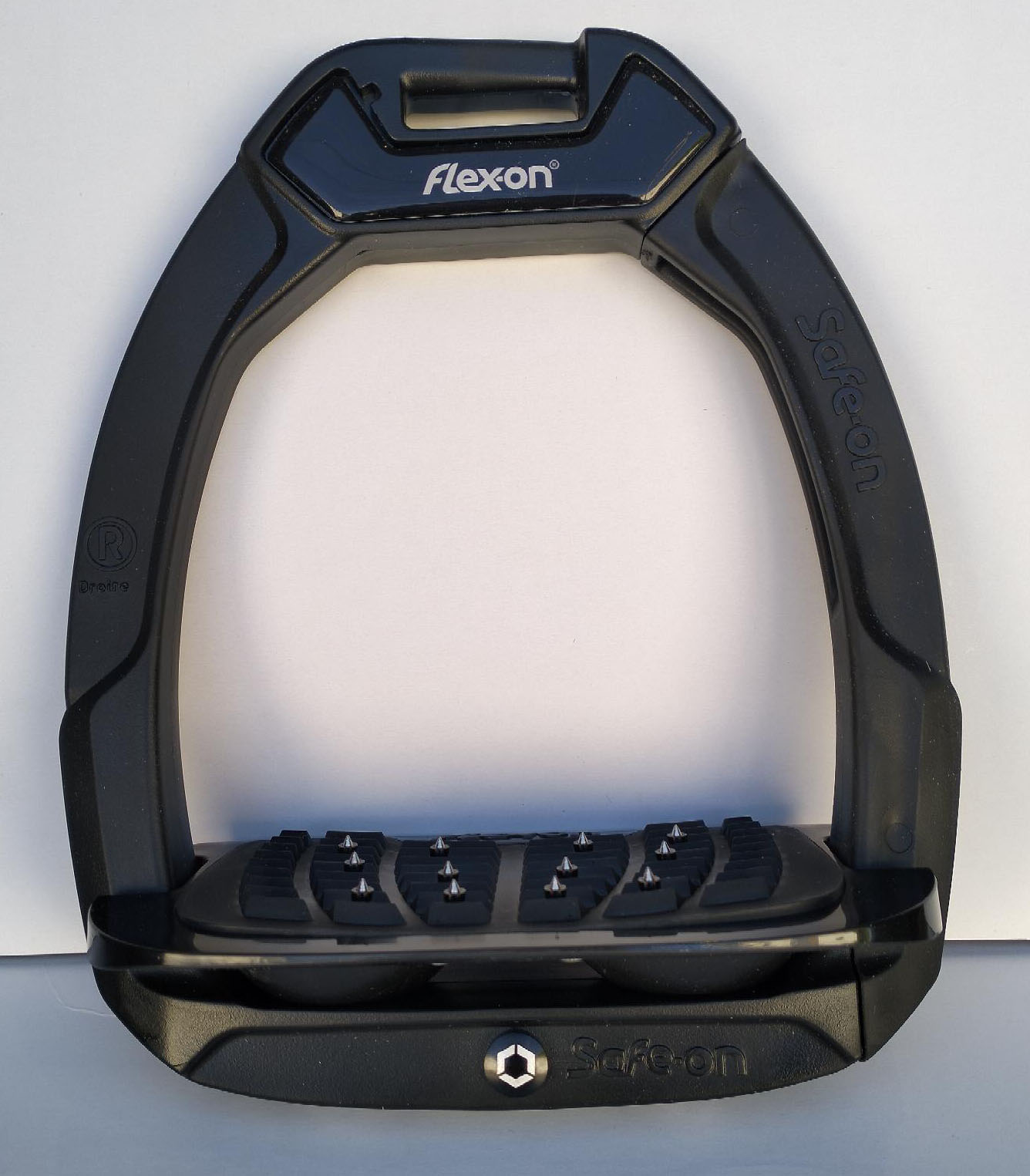 Black Ultragrip Inclined "Safe-on" Footpegs with Black Flex-on Cushions