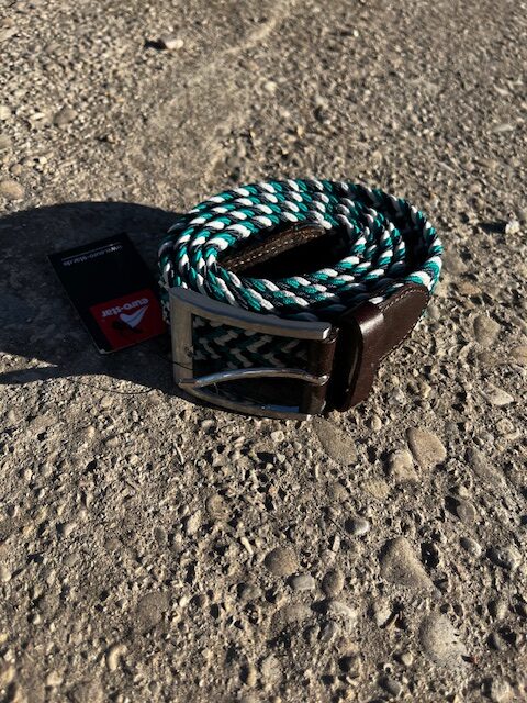 Narrow Tricolor Braided Elastic Belt Unisex – Euro Star