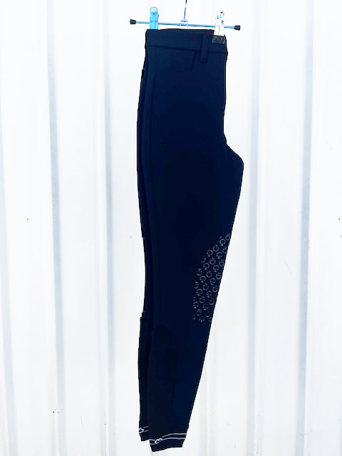 Navy piqué riding pants with pockets (knee grip) for boys - Cavalleria Toscana