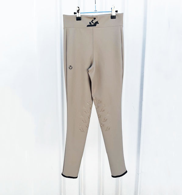 Leggings d'équitation beige (grip aux genoux) pour fille - Cavalleria Toscana
