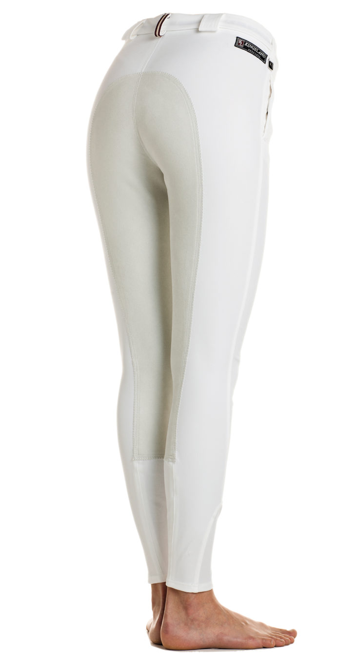 White full seat breeches for woman – Karen model by Kingsland Classic