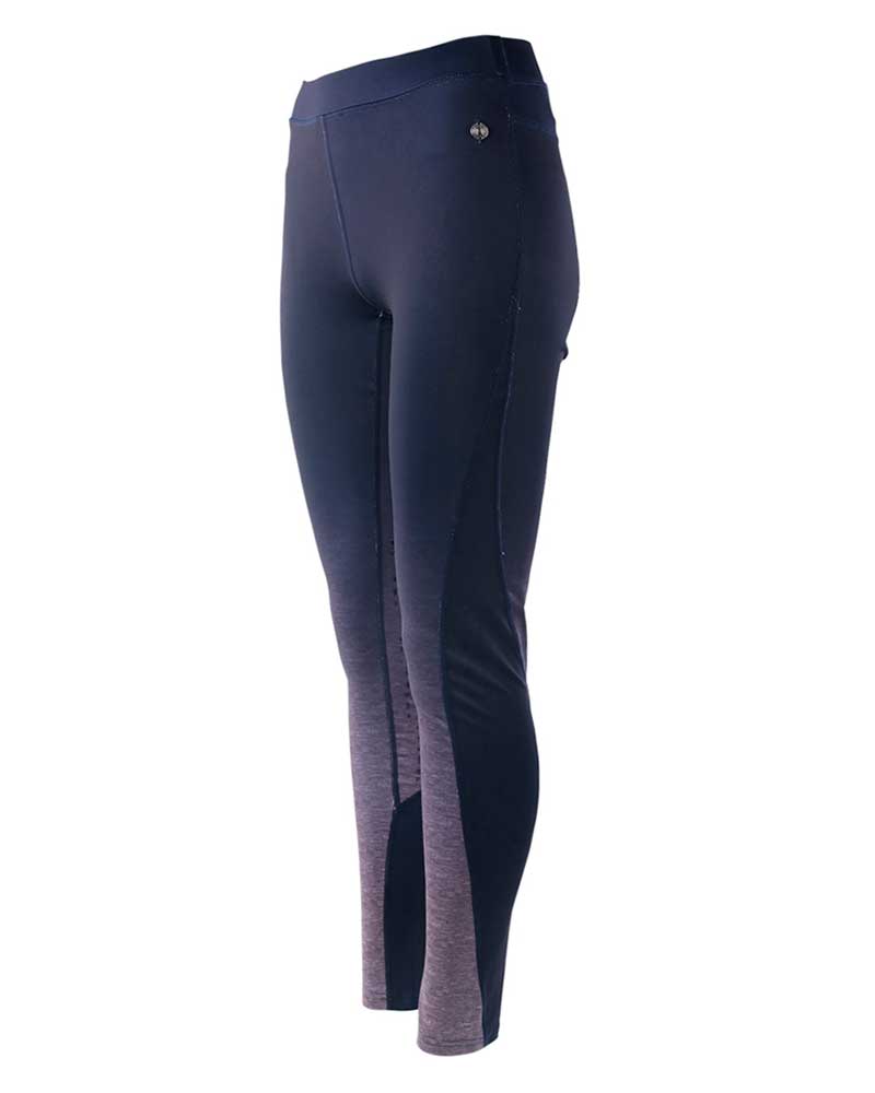 Navy blue riding leggings with grey gradient (full grip seat) for women - Ultra - Imperial Riding