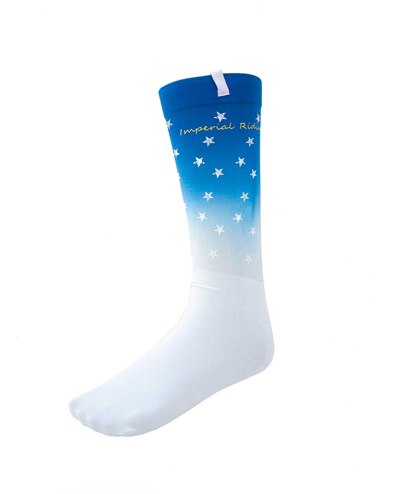Calcetines técnicos azules y blancos con estrellas Vanitas - Imperial Riding