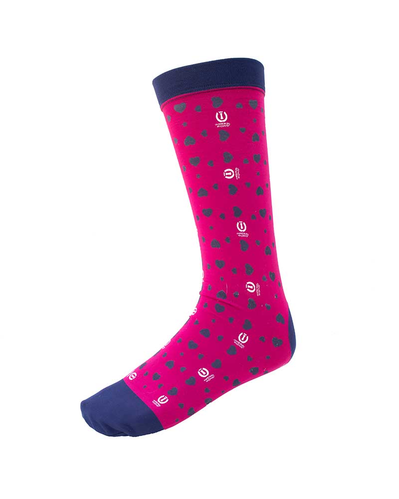 Chaussettes techniques fucsias avec corazones modèle My sweetheart - Imperial Riding