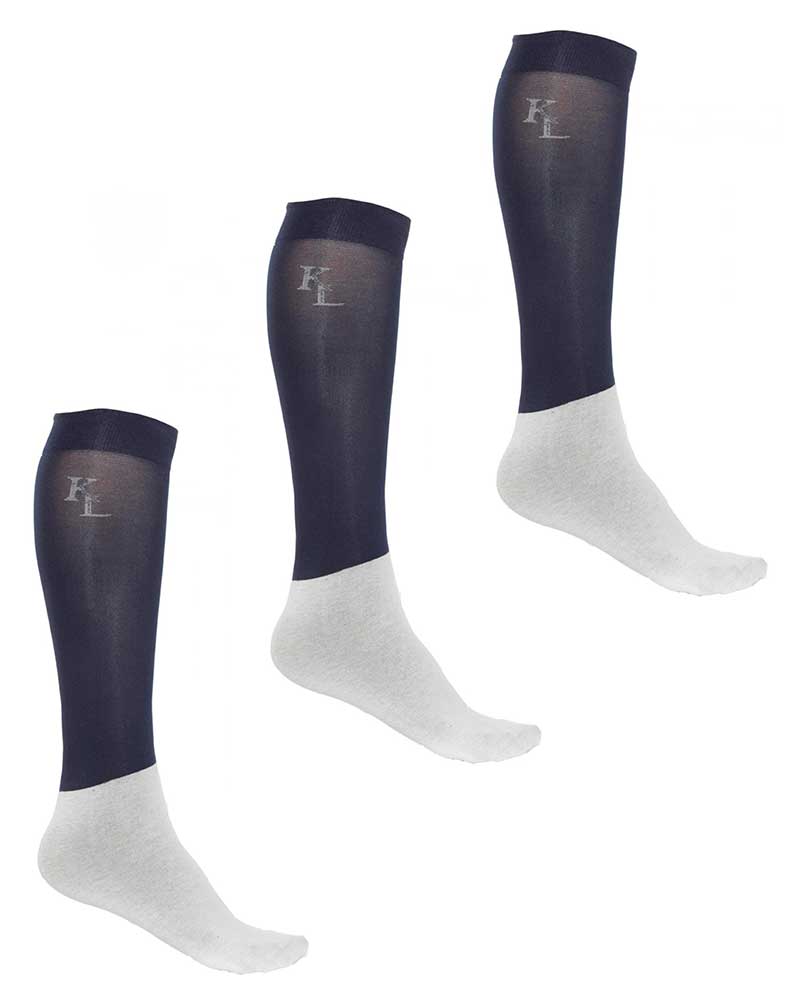 Pack of 3 pairs of thin navy competition socks - Kingsland Classic