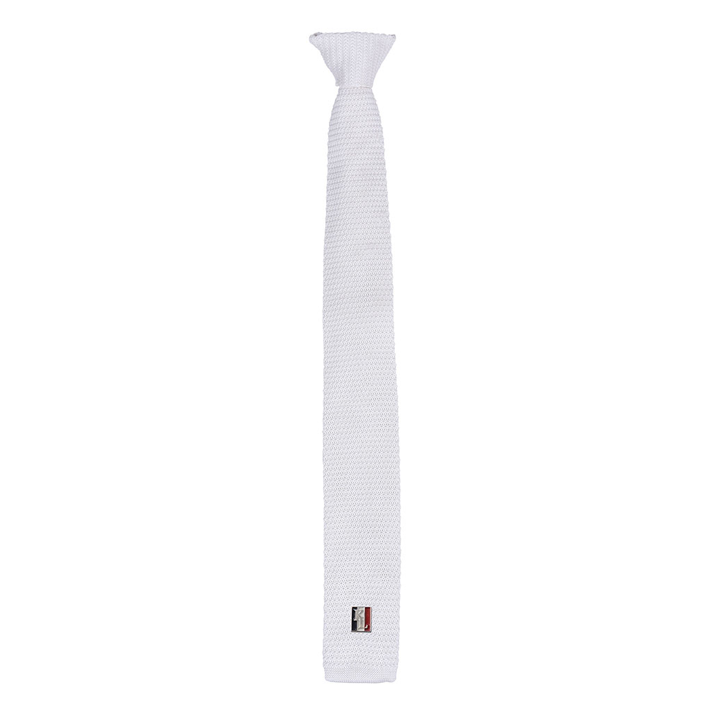 Corbata (clip) blanca de competición para hombre - Kingsland