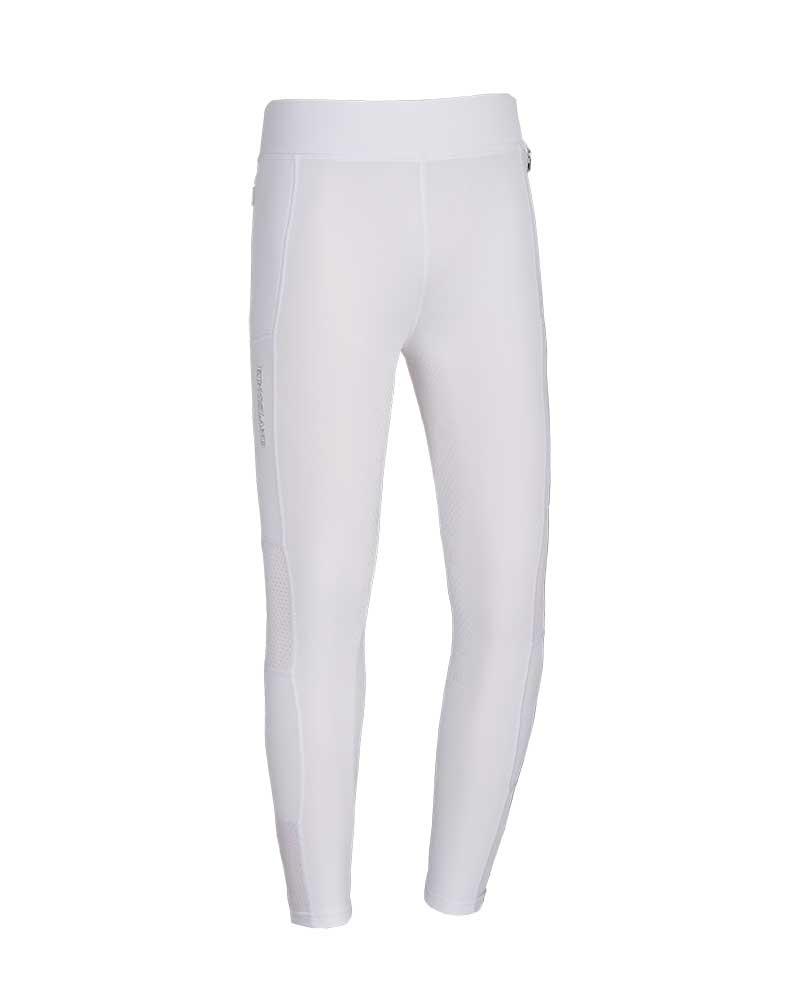 Leggings de compétition blanc (grip à fond intégral) pour fille - KLkemmie - Kingsland Classic