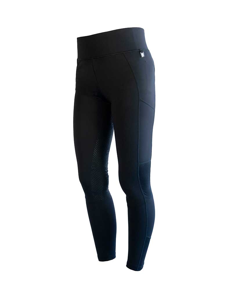 Leggings d'équitation bleu marine (grip à fond intégral) pour fille - KLkemmie - Kingsland Classic