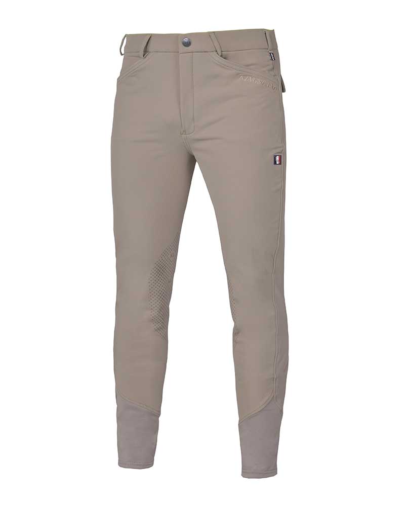 Beige competition pants (knee grip) for men - Kenton - Kingsland Classic