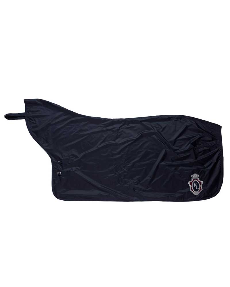 Couverture imperméable légère d'extérieur noir et orange (0g, 600D) pour cheval - MIO