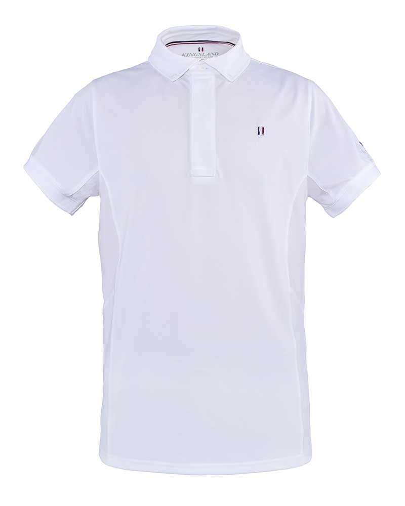 Men's White Short Sleeve Competition Piqué Polo - Kingsland Classic