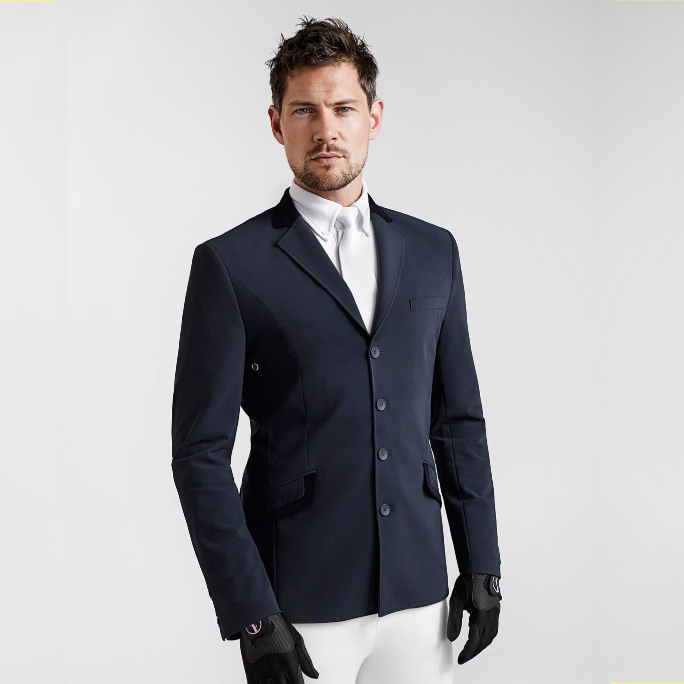 Competition show jacket for men – Emesto Master Elegant Sj model – navy blue color – Kingsland Classic Master