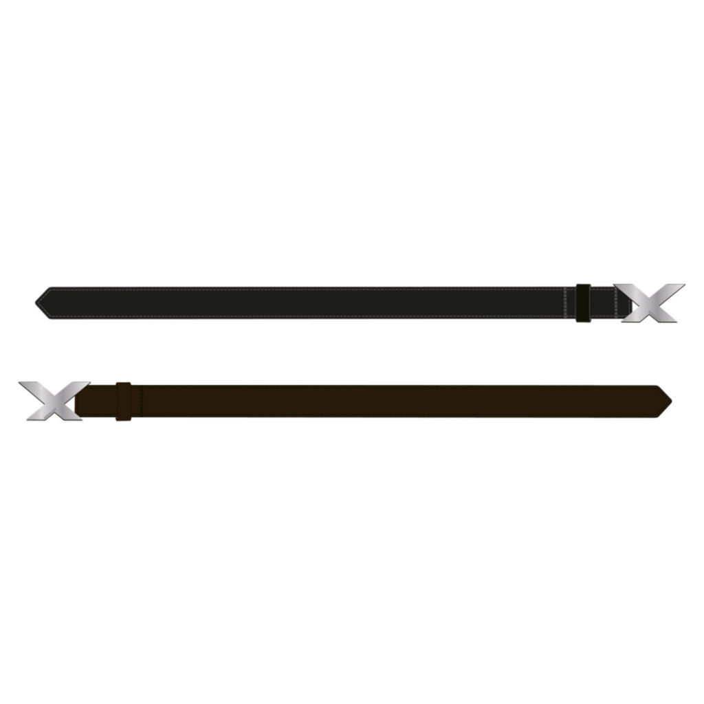 Cinturón de piel reversible negro y marrón oscuro para mujer modelo Allegra de Kingsland Dressage Classic