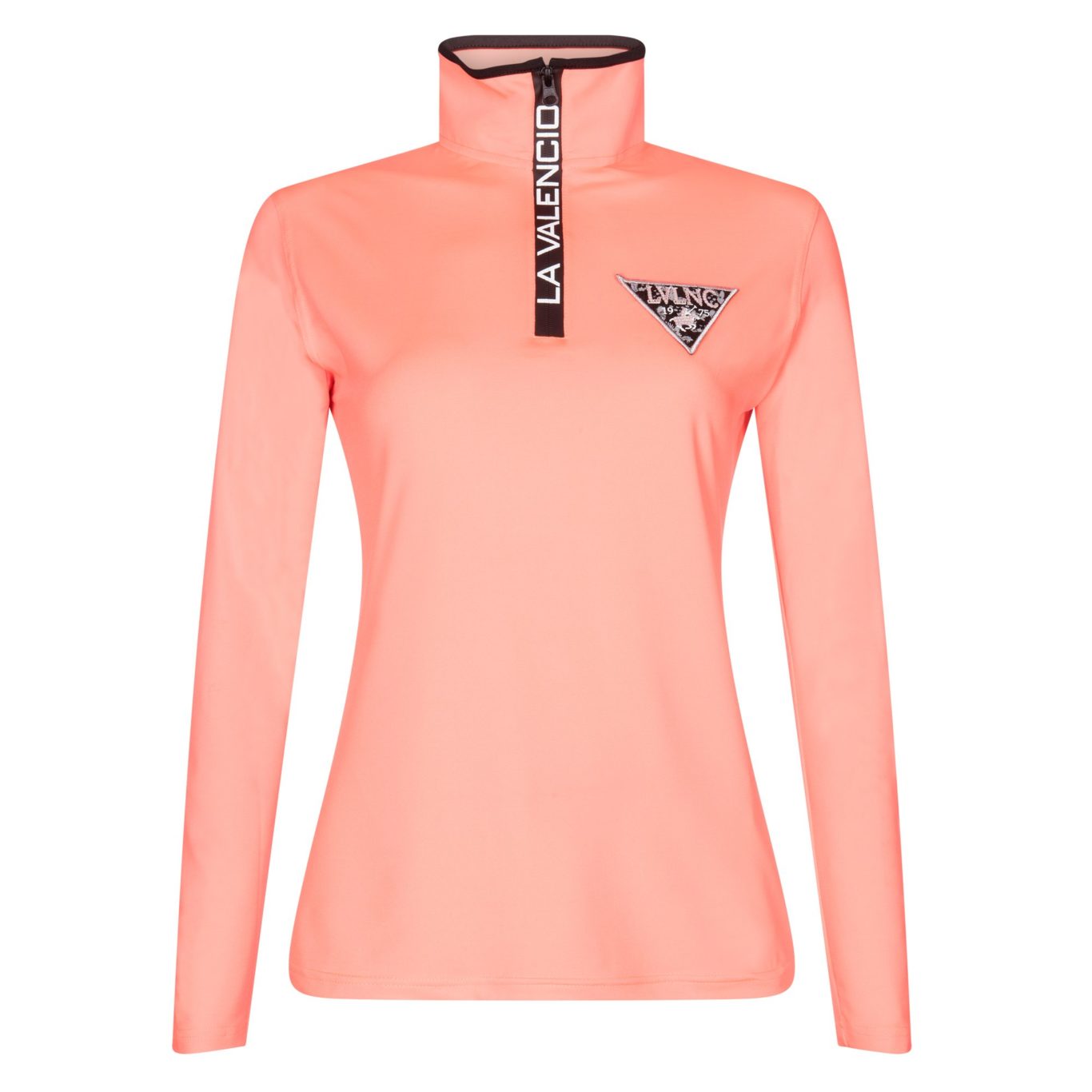 T-shirt technique d'entraînement à manches longues orange fluo pour fille Indy Jr - La Valencio