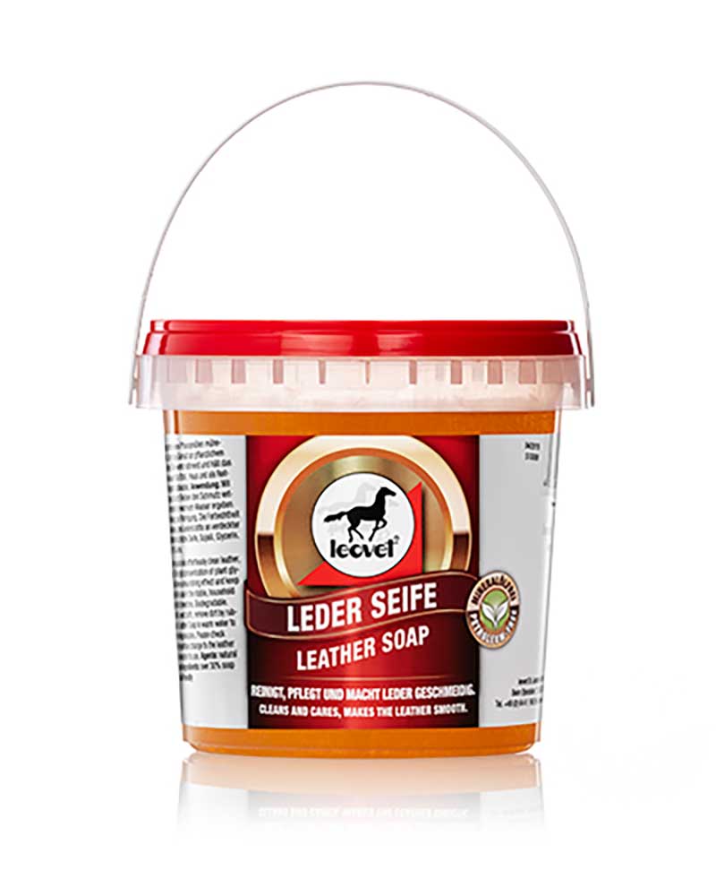 Savon doux pour nettoyer, cuidar et mantener la flexibilidad du cuir (450ml-500g) Leather soap - Leovet