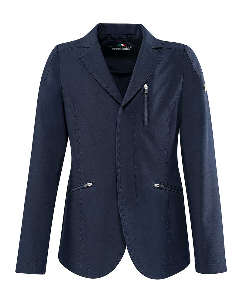 Boys' Navy Competition Jacket with Hidden Buttons - Jordy - Equiline