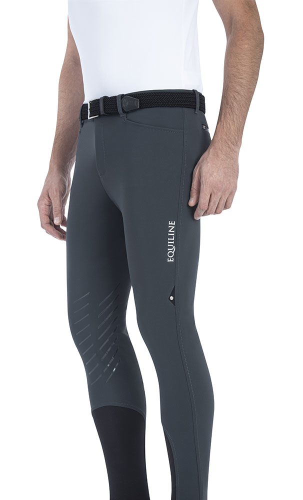 Pantalones técnicos grises oscuro (grip rodilla) para hombre - Equiline