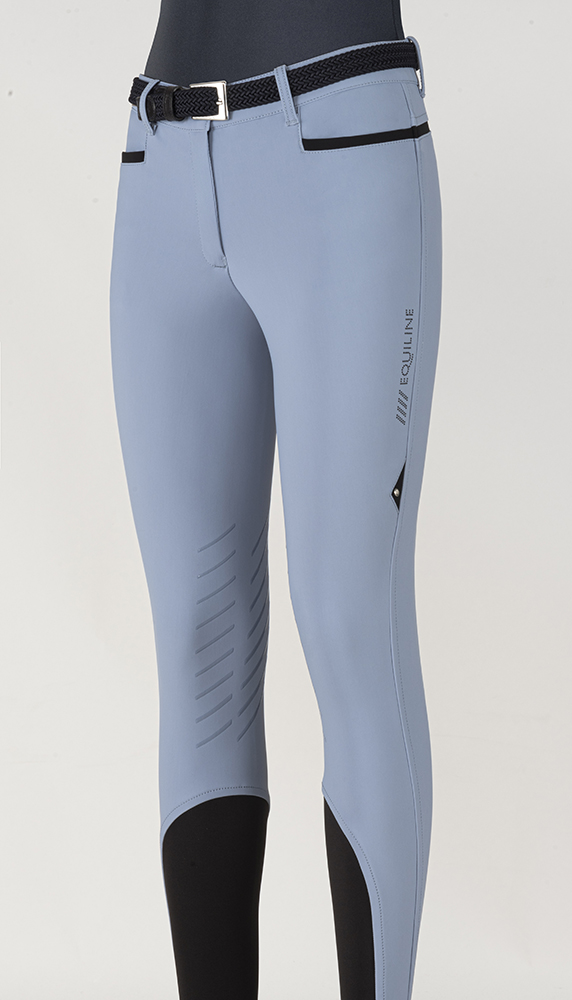 Pantalones de montar a caballo azul celeste (grip rodilla) para mujer - Colirk - Equiline