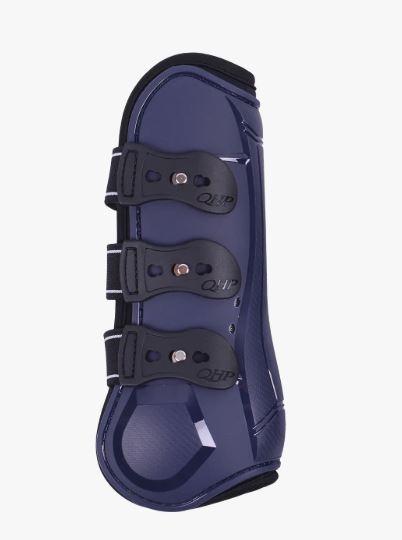 Pack de 2 protectores de tendón (delanteros) azul marino para caballo y pony - QHP