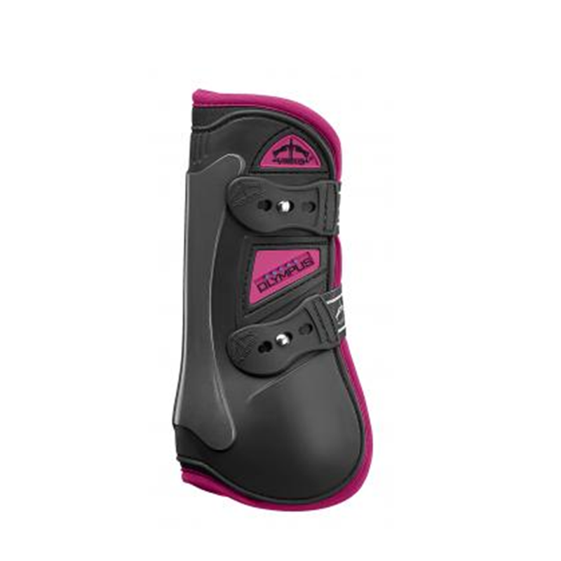 Black and pink Olympus jumping front protectors from Veredus