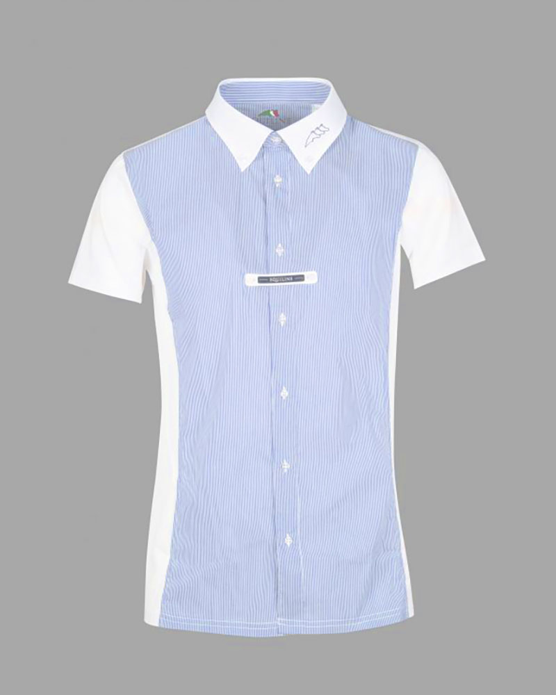 Chemise de concours à rayures bleu clair et blanc pour homme - Farel - Equiline