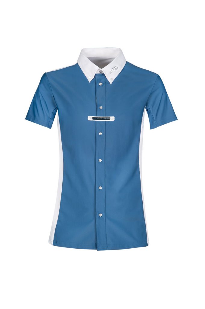 Camisa de competición Color azul con detalle frontal para hombre Stargate - Equiline