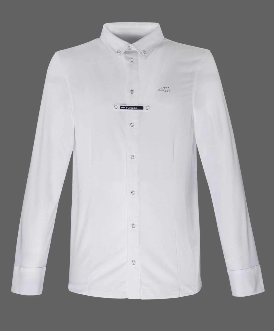 Men's long sleeve white competition shirt – Lauris – Equiline