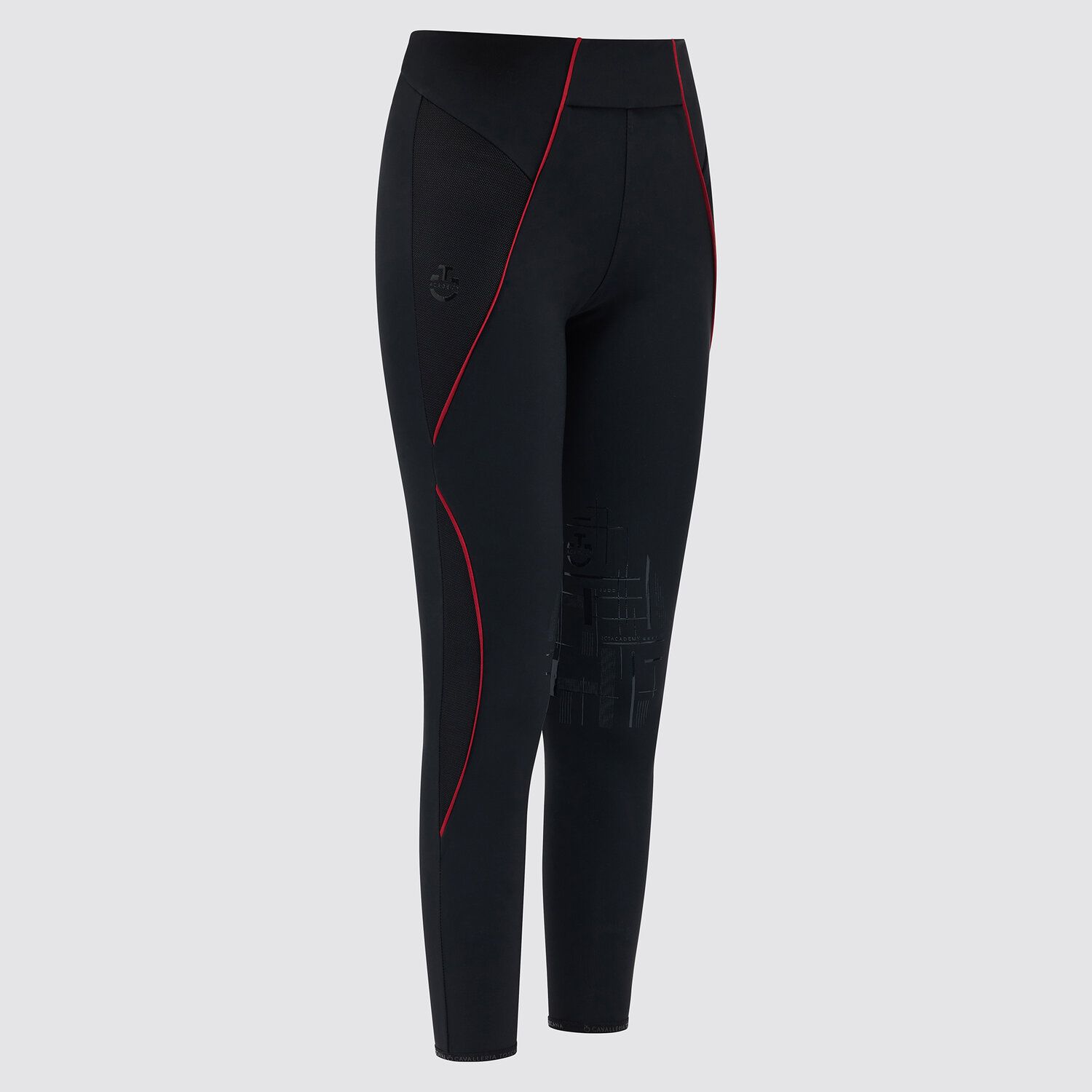 Leggings d'équitation noir (grip aux genoux) pour fille Academy - Cavalleria Toscana