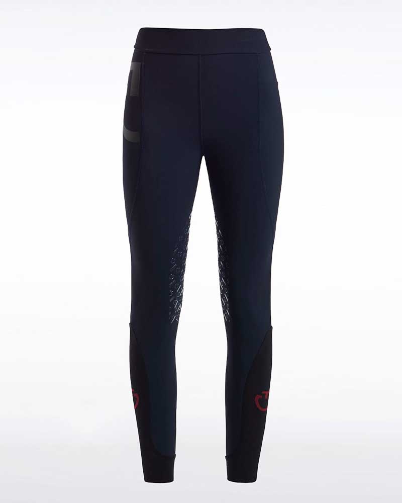 Leggings de taille haute bleu marine (grip aux genoux) pour femme - Cavalleria Toscana