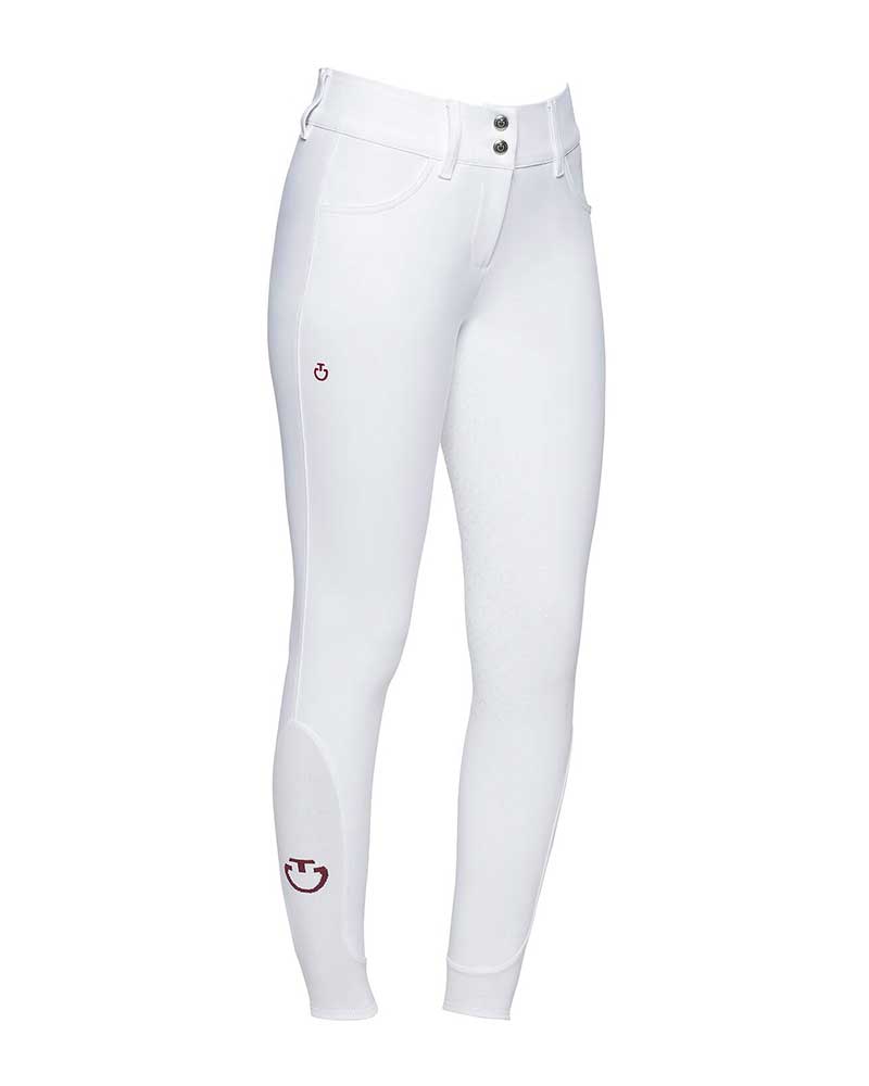 White High-Waist Riding Breeches with Silicone Seat Grip – Women – Cavalleria Toscana