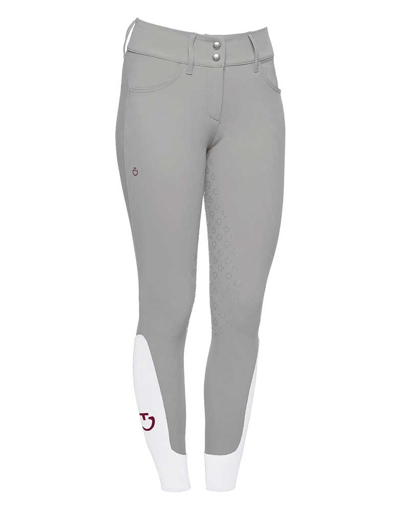 Light Grey High-Waist Riding Breeches with Silicone Seat Grip – Women – Cavalleria Toscana