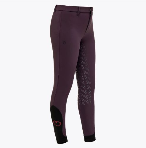 Pantalons violets sans poches (grip à fond intégral) junior unisexe - Cavalleria Toscana
