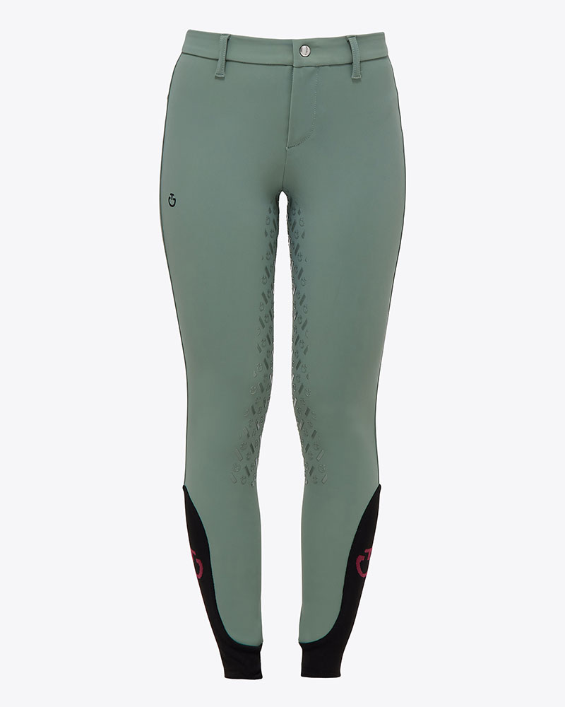Pantalons vert sans poches (grip à fond intégral) junior unisexe - Cavalleria Toscana