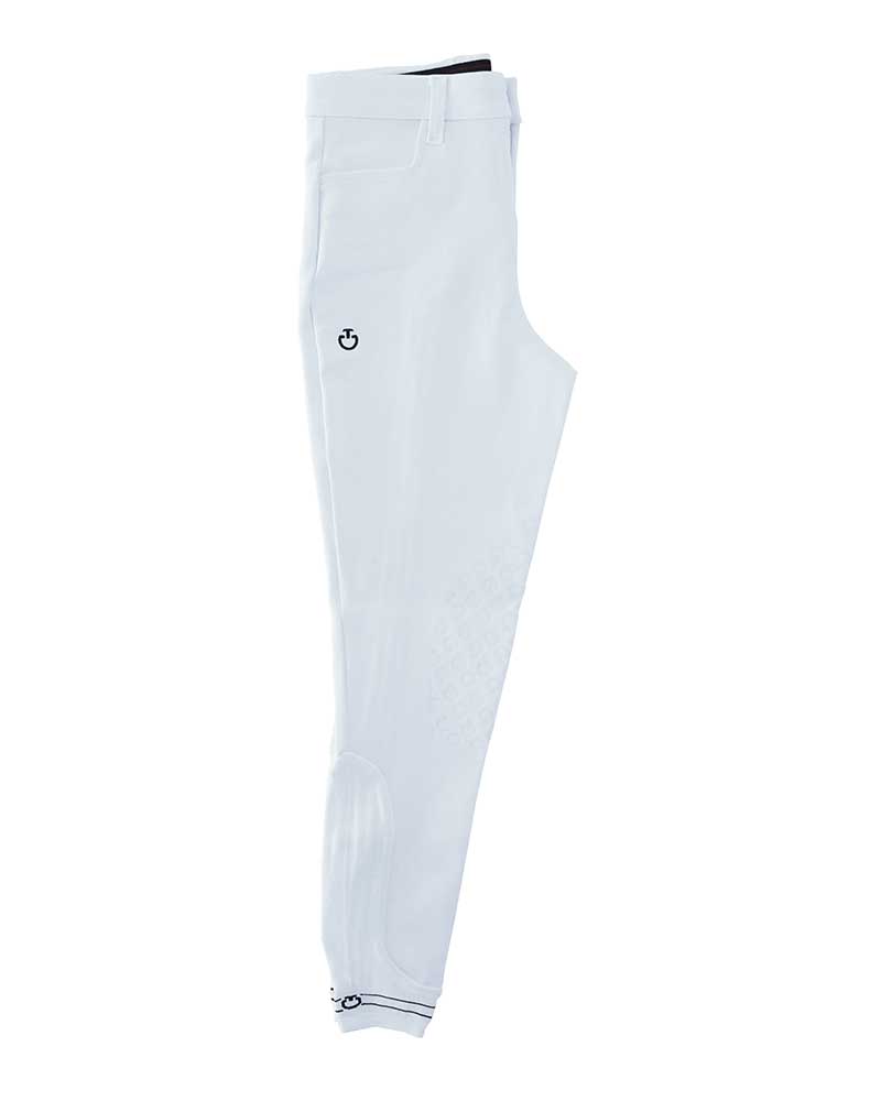 Pantalons de piqué blanc avec poches (grip aux genoux) garçon - Cavalleria Toscana