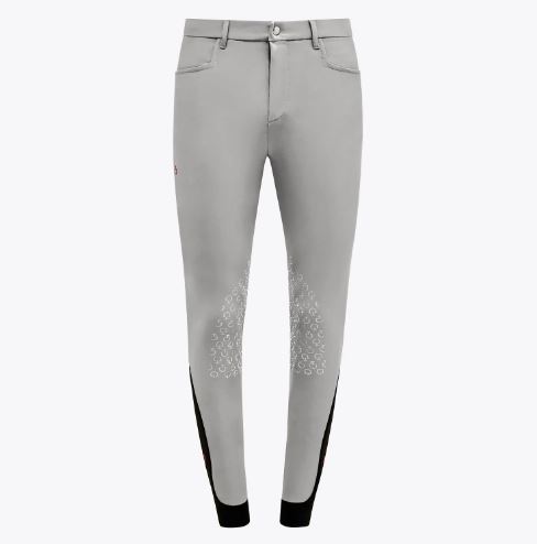 Gray horse riding pants (knee grip) for men - Cavalleria Toscana