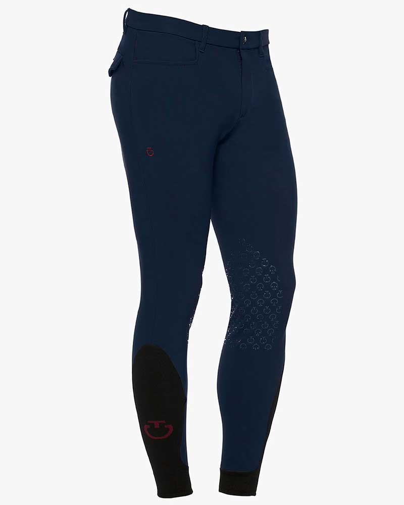 Pantalons d'équitation bleu marine (grip aux genoux) pour homme - Cavalleria Toscana
