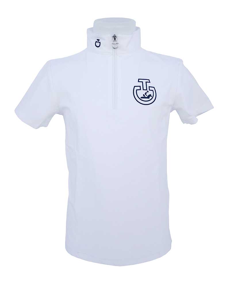 White short sleeve competition polo for girls - Cavalleria Toscana