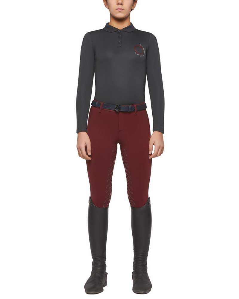 Polo d'entraînement gris foncé avec interior polaire pour fille - Cavalleria Toscana