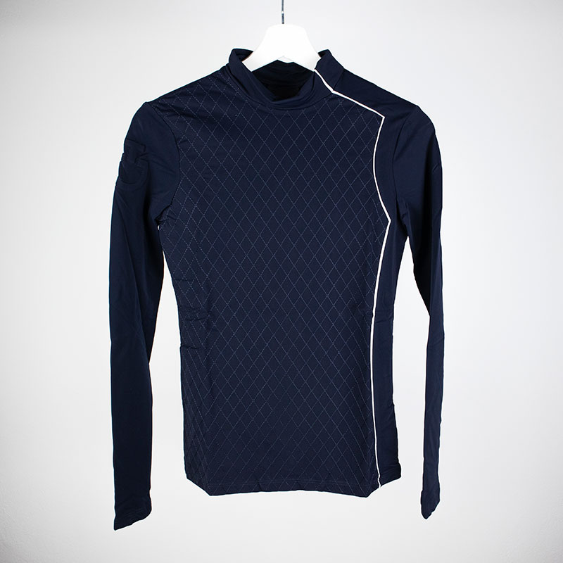 T-shirt polaire d'entraînement à manches longues bleu marine pour homme - Cavalleria Toscana