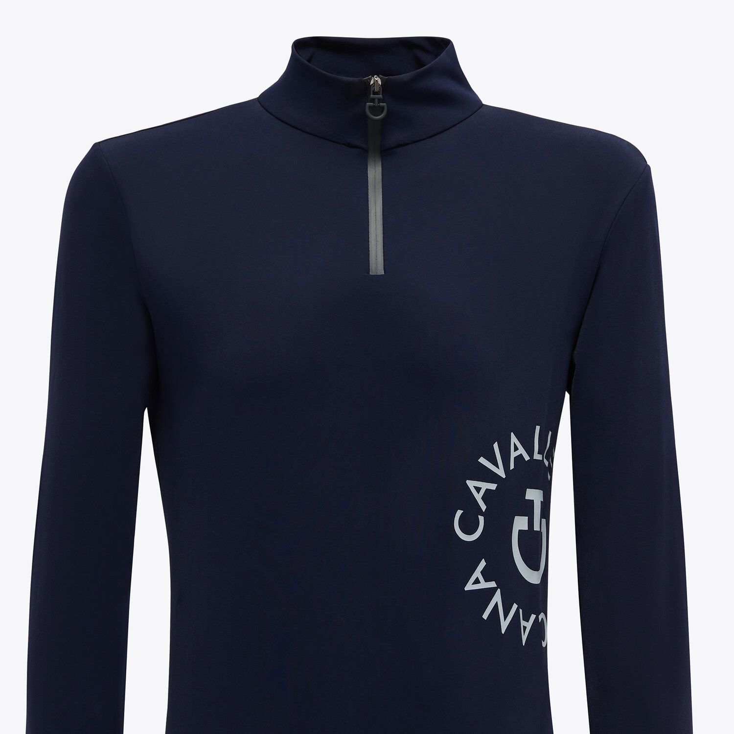 T-shirt à manches longues technique bleu marine avec el logo de la marque en el costado pour garçon - Cavalleria Toscana