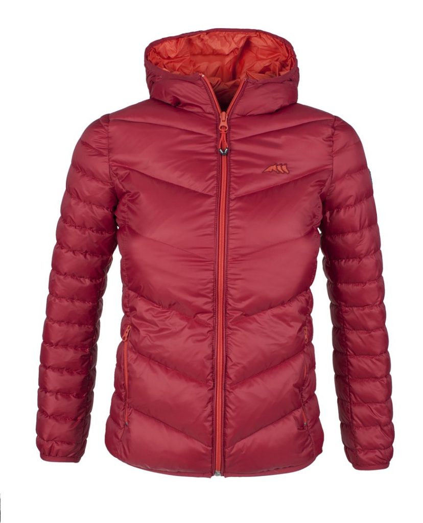 Abrigo de plumas con capucha rojo junior unisex - Mary - Equiline