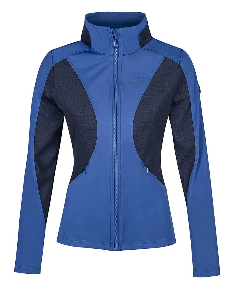 Women’s electric blue and navy softshell jacket – Era – Equiline